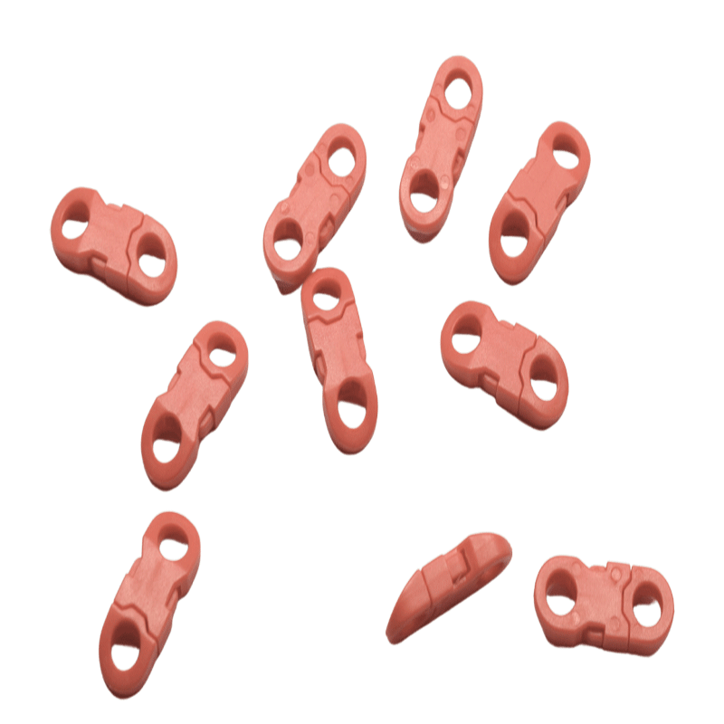1/4 Inch Light Red Flat Side Release Buckles (10 pack) - Paracord Galaxy