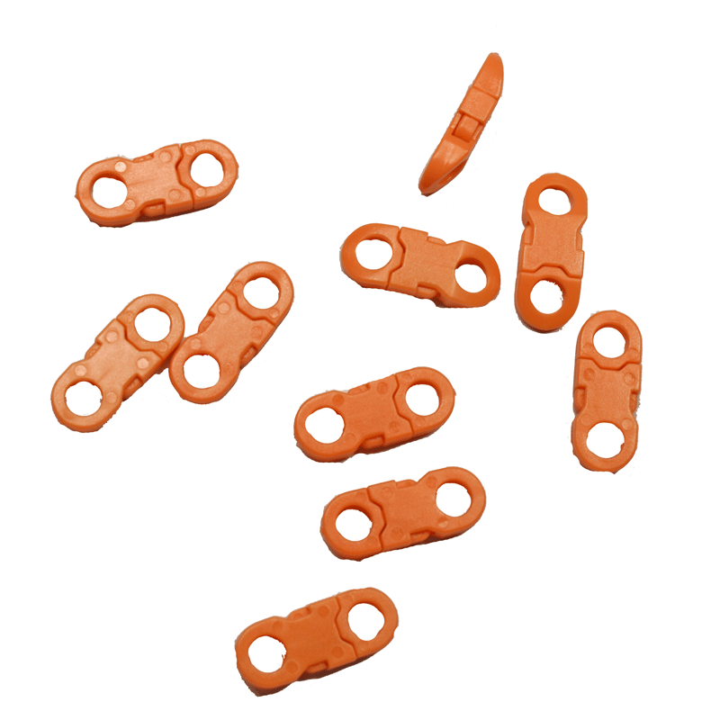 1/4 Inch Orange Flat Side Release Buckles (10 pack) - Paracord Galaxy