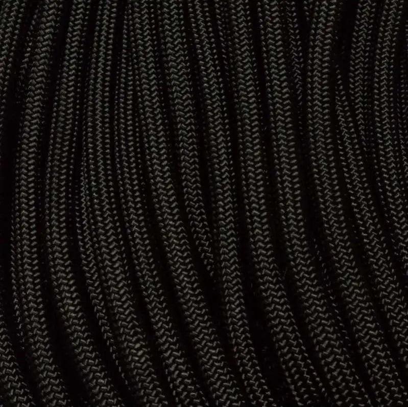 1/4" Nylon Paramax Rope Black Made in the USA Nylon/Nylon (100 FT.) - Paracord Galaxy