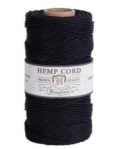 1.8 mm (5/64") Black Hemp Twine/Cord Spool - Paracord Galaxy