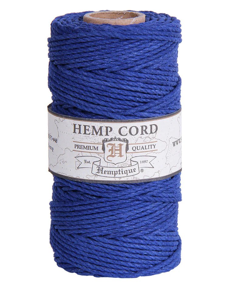 1.8 mm (5/64") Blue Hemp Twine/Cord Spool