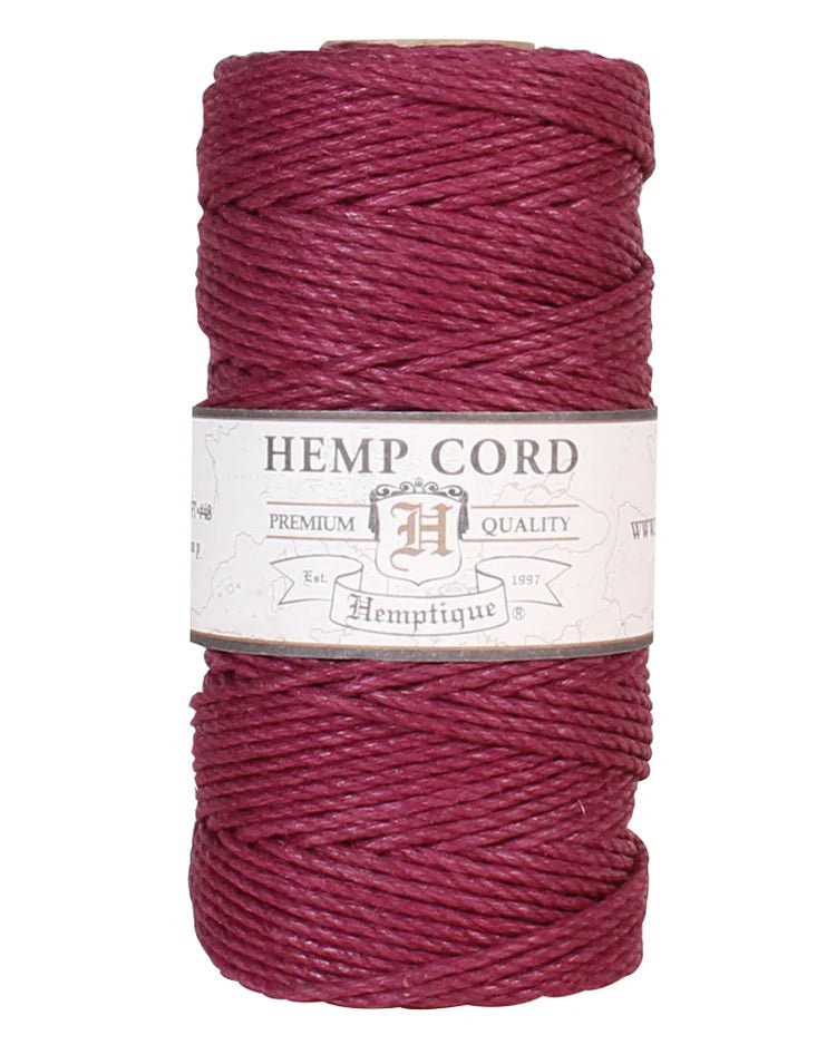 1.8 mm (5/64") Burgundy Hemp Twine/Cord Spool - Paracord Galaxy