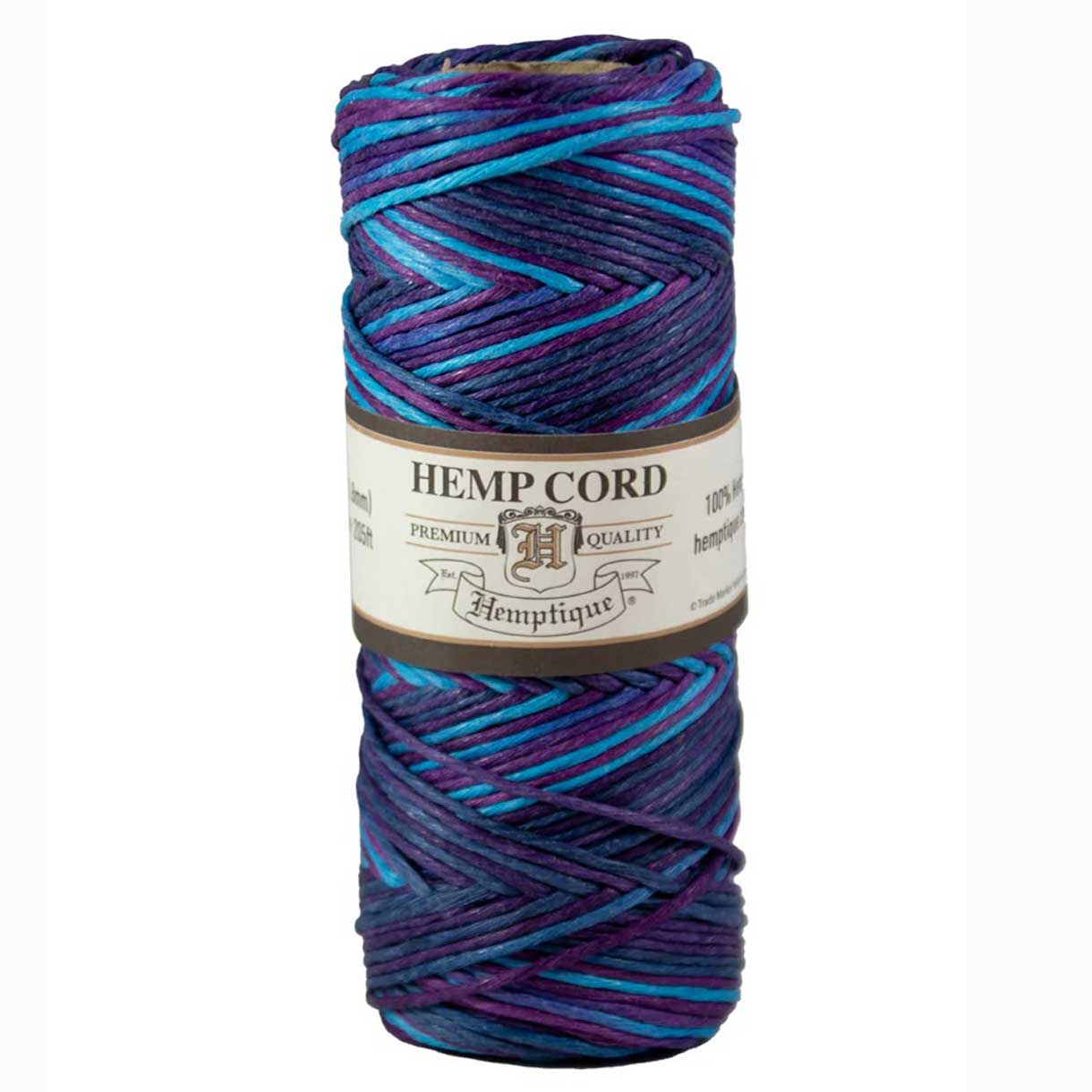1.8 mm (5/64") Party Variegated Hemp Twine/Cord Spool 62.5 m (205 ft)