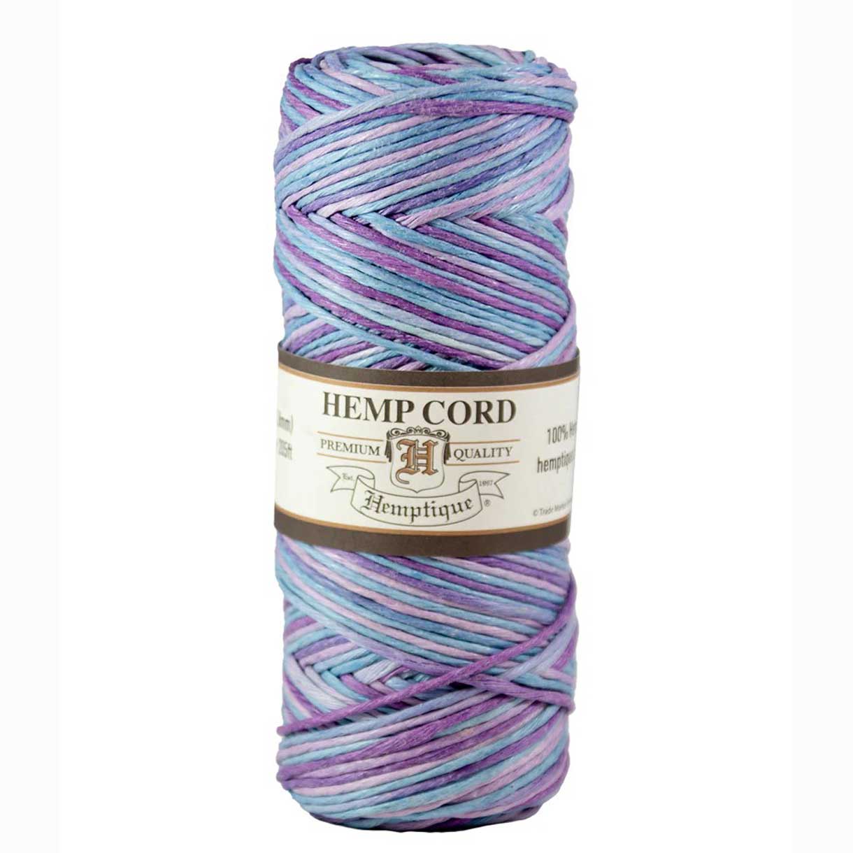 1.8 mm (5/64") Patel Variegated Hemp Twine/Cord Spool 62.5 m (205 ft)