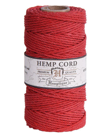 1.8 mm (5/64") Red Hemp Twine/Cord Spool - Paracord Galaxy