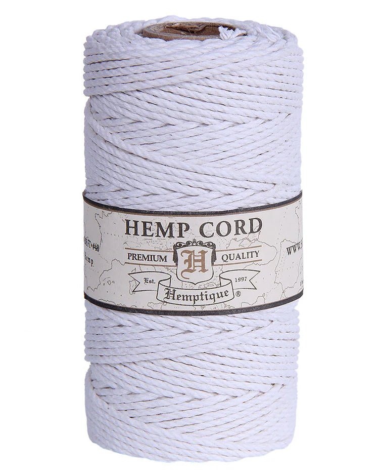 1.8 mm (5/64") White Hemp Twine/Cord Spool - Paracord Galaxy