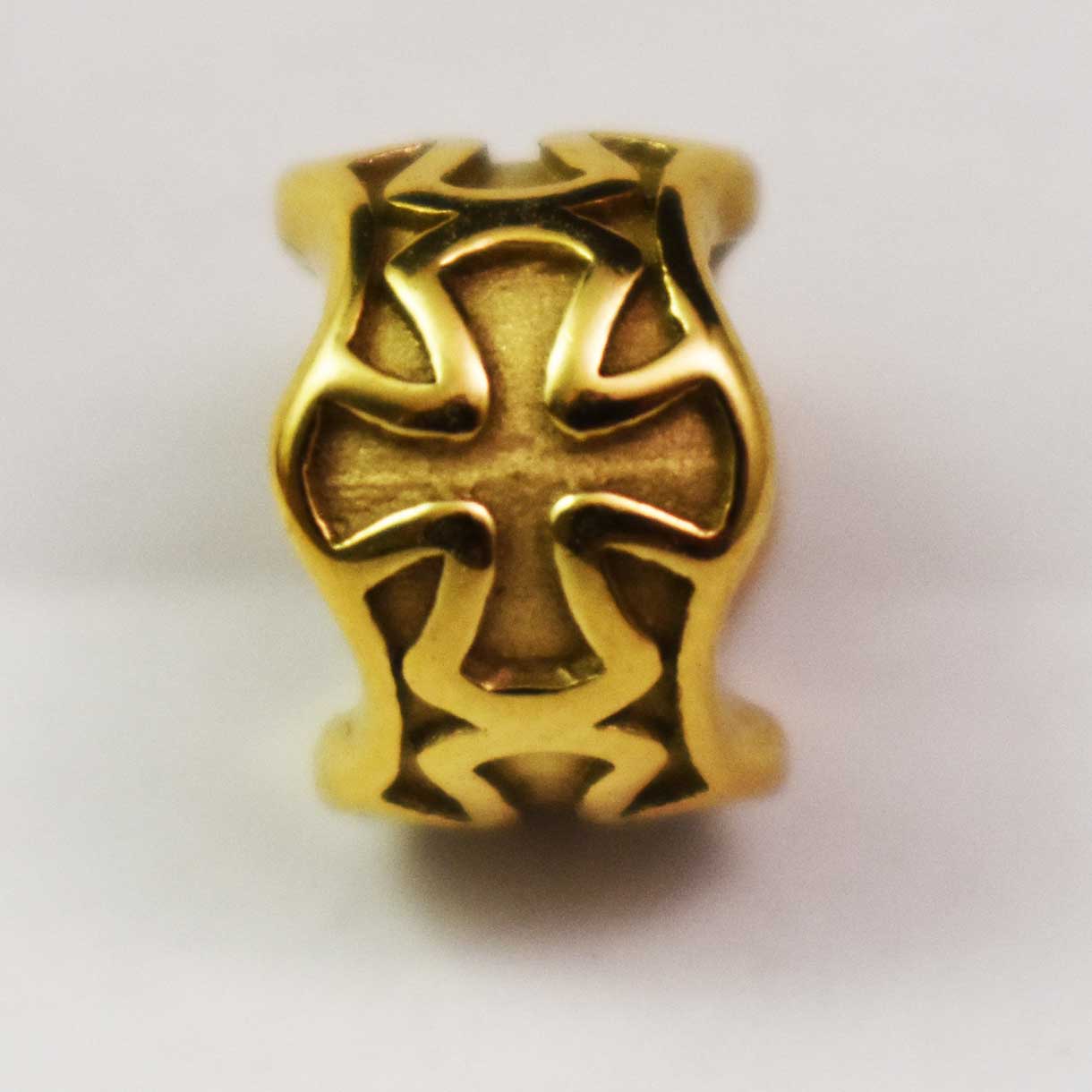18K Gold Plated Cross Bead/Charm (2 Pack)