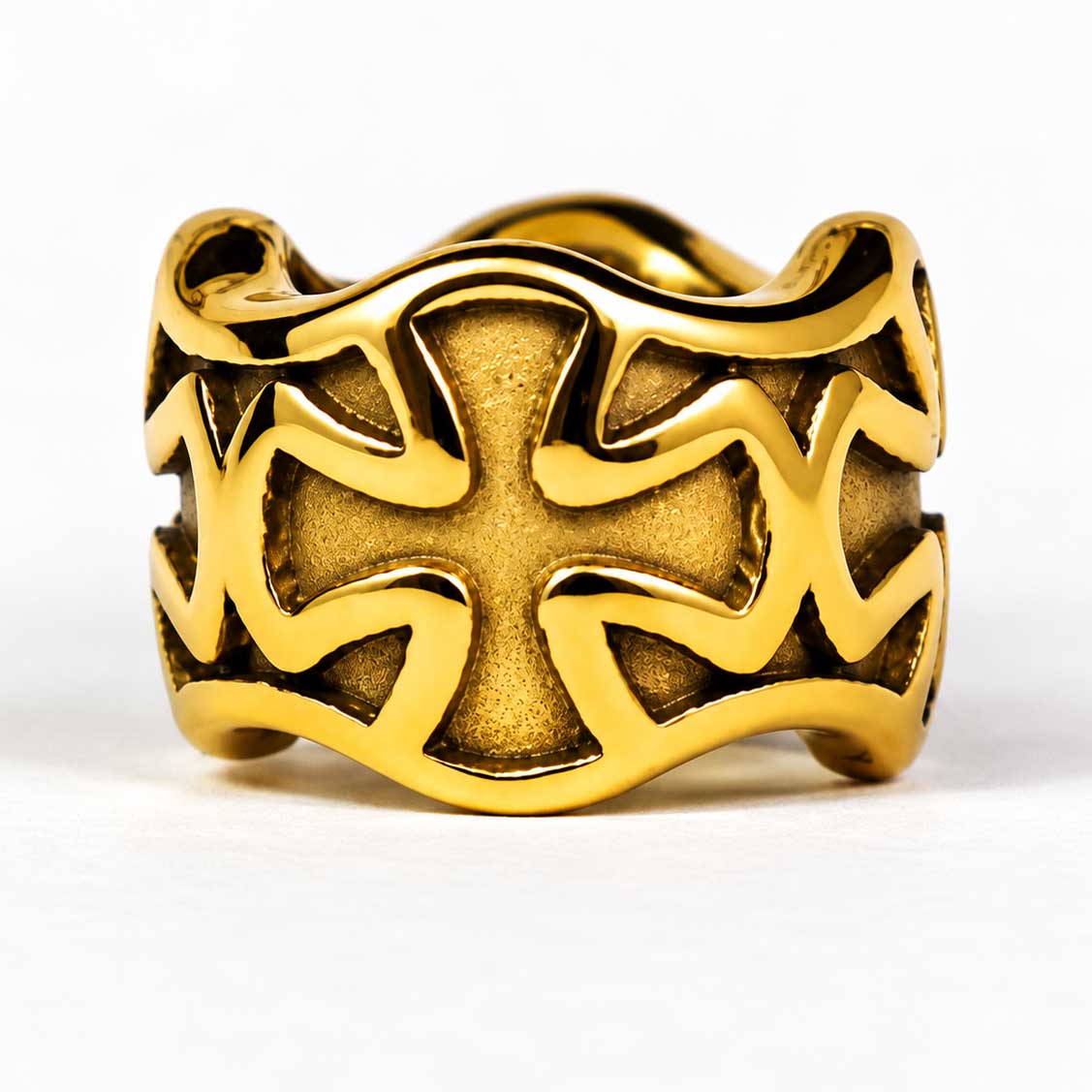 18K Gold Plated Cross Bead/Charm (2 Pack) 280-