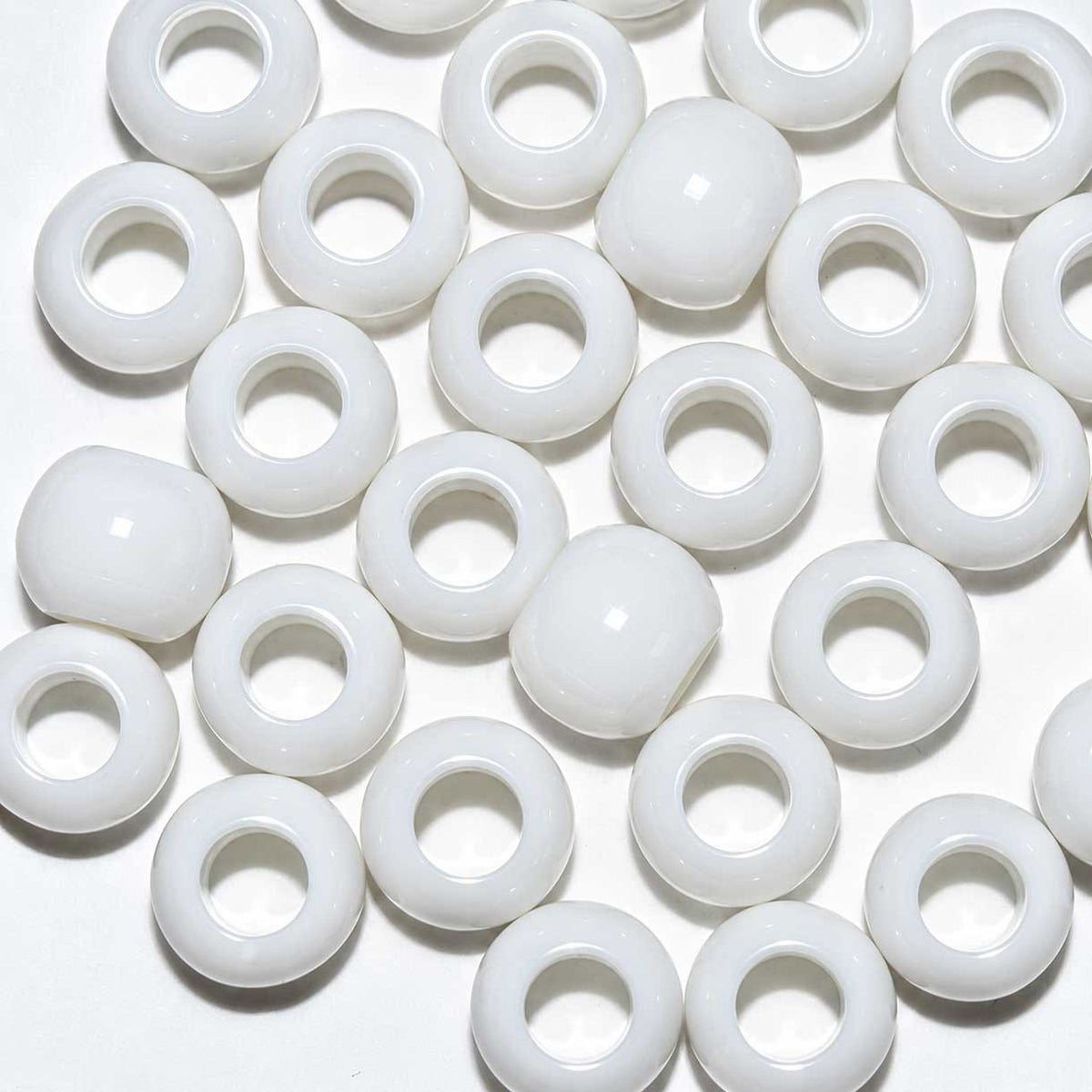 1,275 Pcs. Opaque Acrylic White Bead/Charm (1 Set) 280-