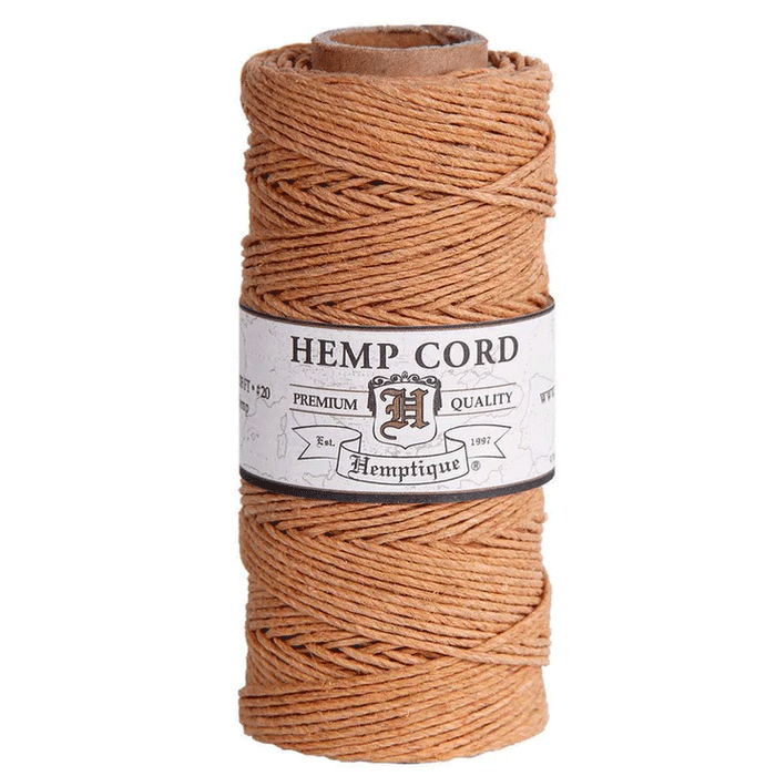 1 mm (3/64") Cappuccino Candy Hemp Twine/Cord Spool 162-207