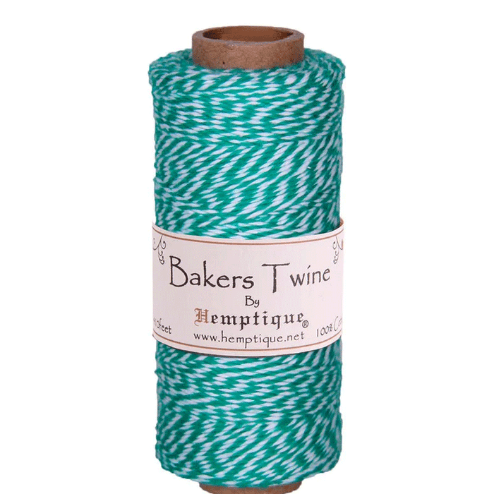 1 mm (3/64") Green and White Cotton Bakers Twine/Cord 162-097