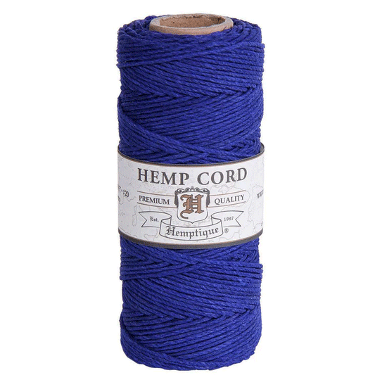 1 mm (3/64") Royal Blue Hemp Twine/Cord Spool 162-200