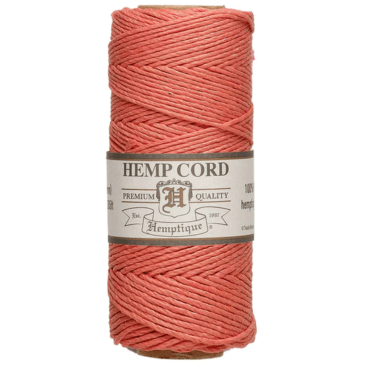 1 mm (3/64") Sunset Coral Hemp Twine/Cord Spool 162-002
