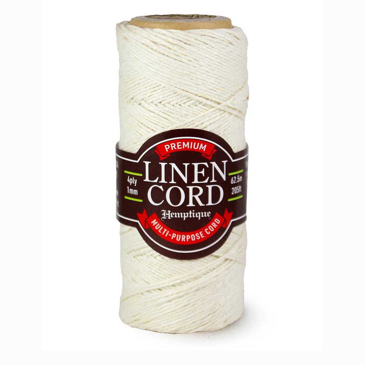 1 mm (3/64") White Premium Linen Twine/Cord 62.5 m (205 ft)