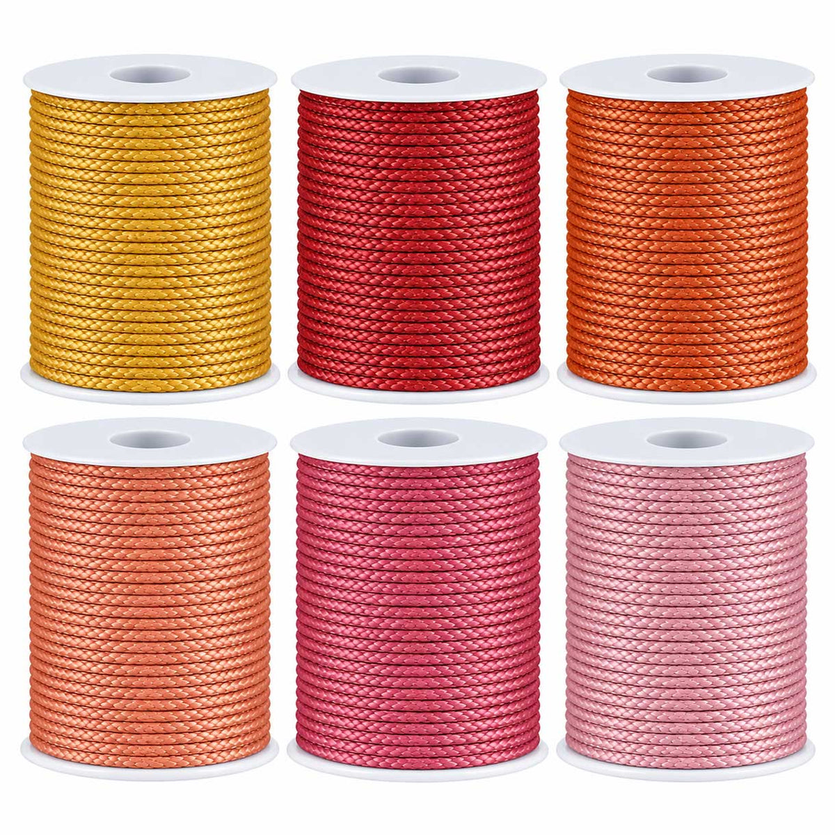1 mm 6 Pcs 6 Colors Fall Mix Round Waxed Cotton Cord/Thread 80.5 yd (74 m)/Roll 280-
