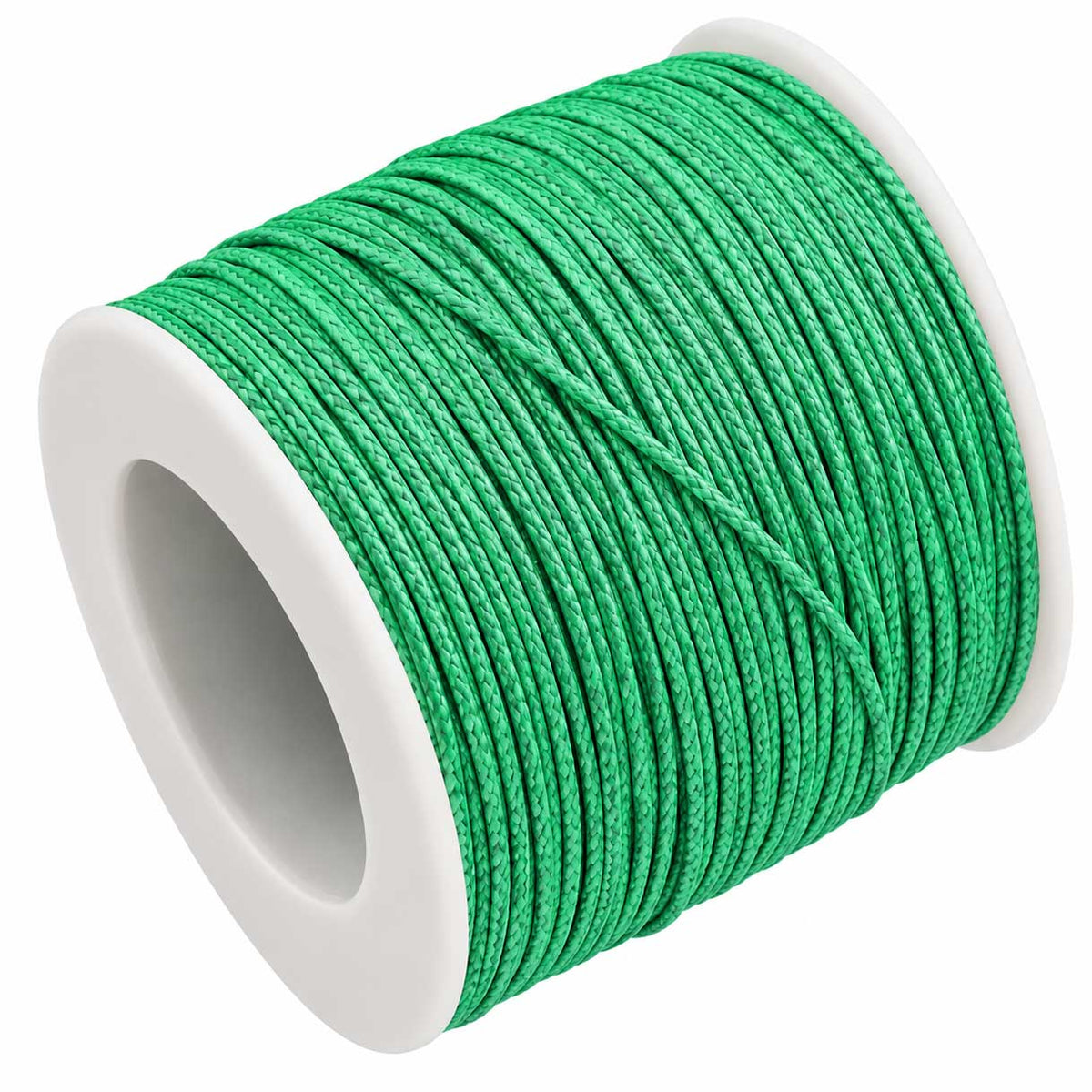 1 mm Aquamarine Round Waxed Poly/Cotton Cord/Thread 100 yd (91.4 m) 280-