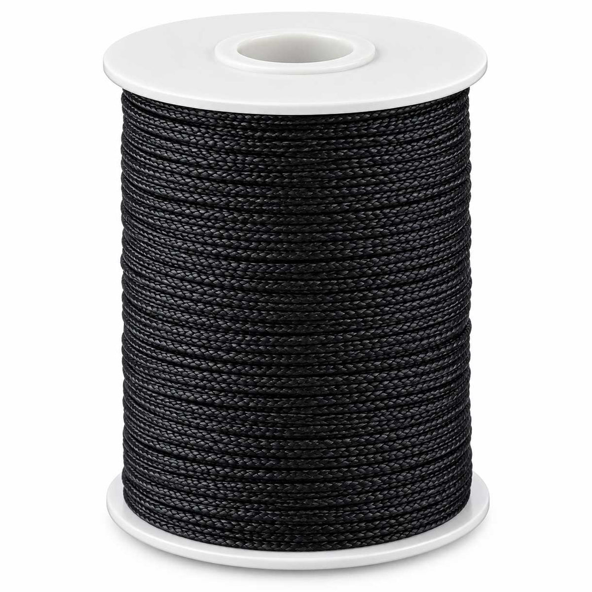 1 mm Black Round Waxed Poly/Cotton Cord/Thread 100 yd (91.4 m) 280-