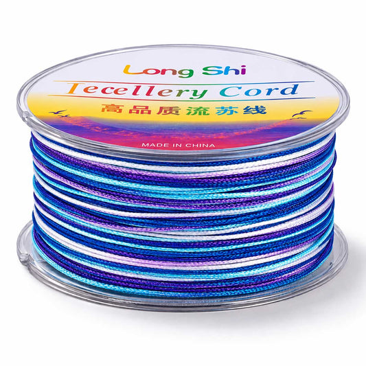1 mm Blues Segmented/Gradient Polyester Cord/Thread 54.5 yd (50 m) 280-