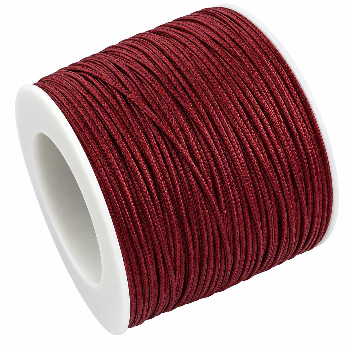 1 mm Burgundy Round Waxed Cotton Cord/Thread 100 yd (91.4 m) 280-