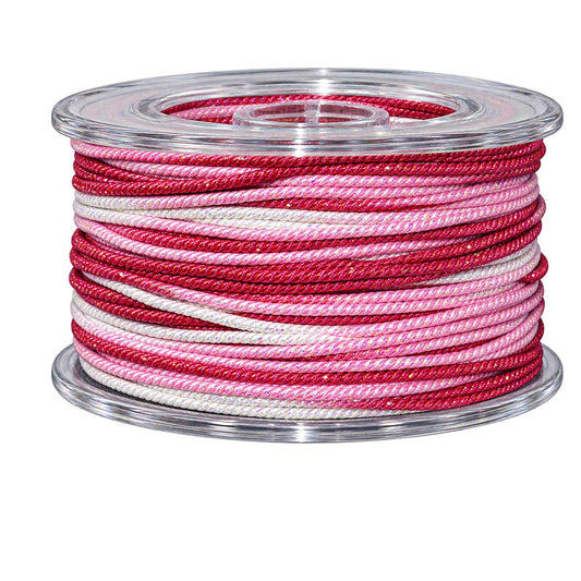 1 mm Cerise Metallic Segmented/Gradient Polyester Cord/Thread 29.5 yd (27 m) 280-