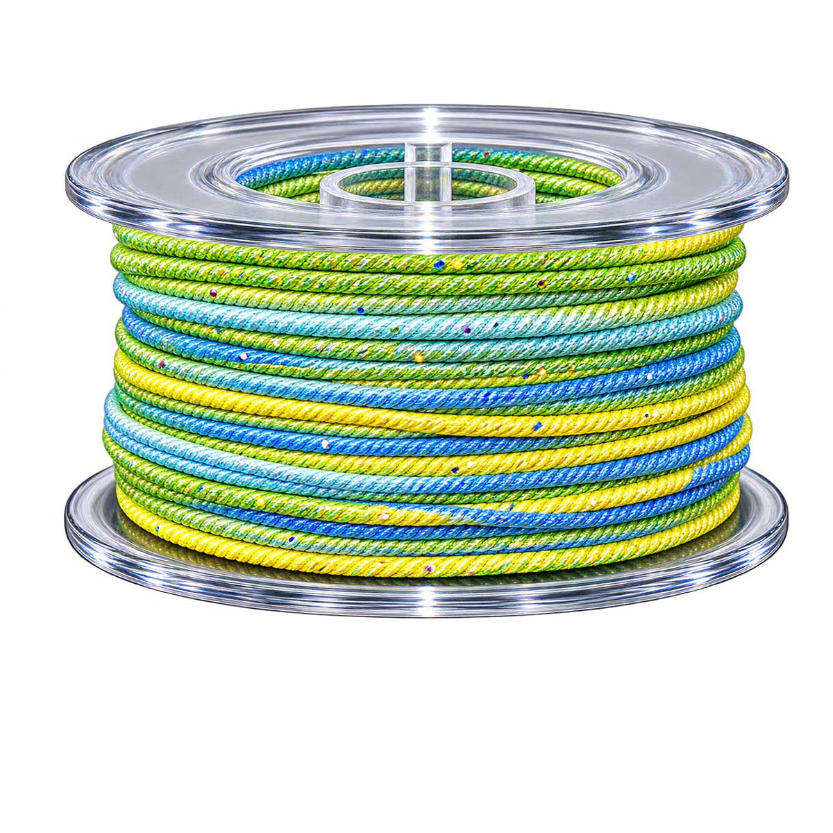 1 mm Cornflower Blue Metallic Segmented/Gradient Polyester Cord/Thread 29.5 yd (27 m) 280-