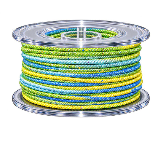 1 mm Cornflower Blue Metallic Segmented/Gradient Polyester Cord/Thread 29.5 yd (27 m) 280-