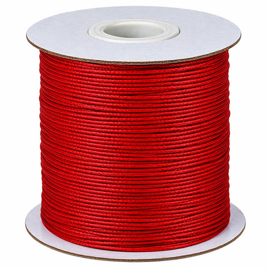 1 mm Crimson Round Waxed Polyester Cord/Thread 85 yd (77.5 m) 280-