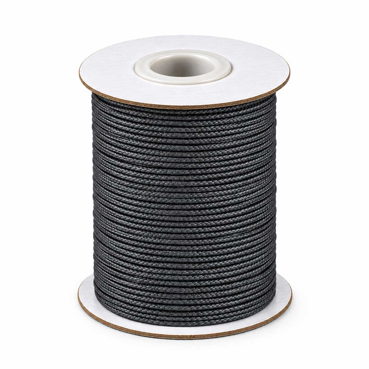 1 mm Dark Gray Round Waxed Polyester Cord/Thread 85 yd (77.5 m) 280-