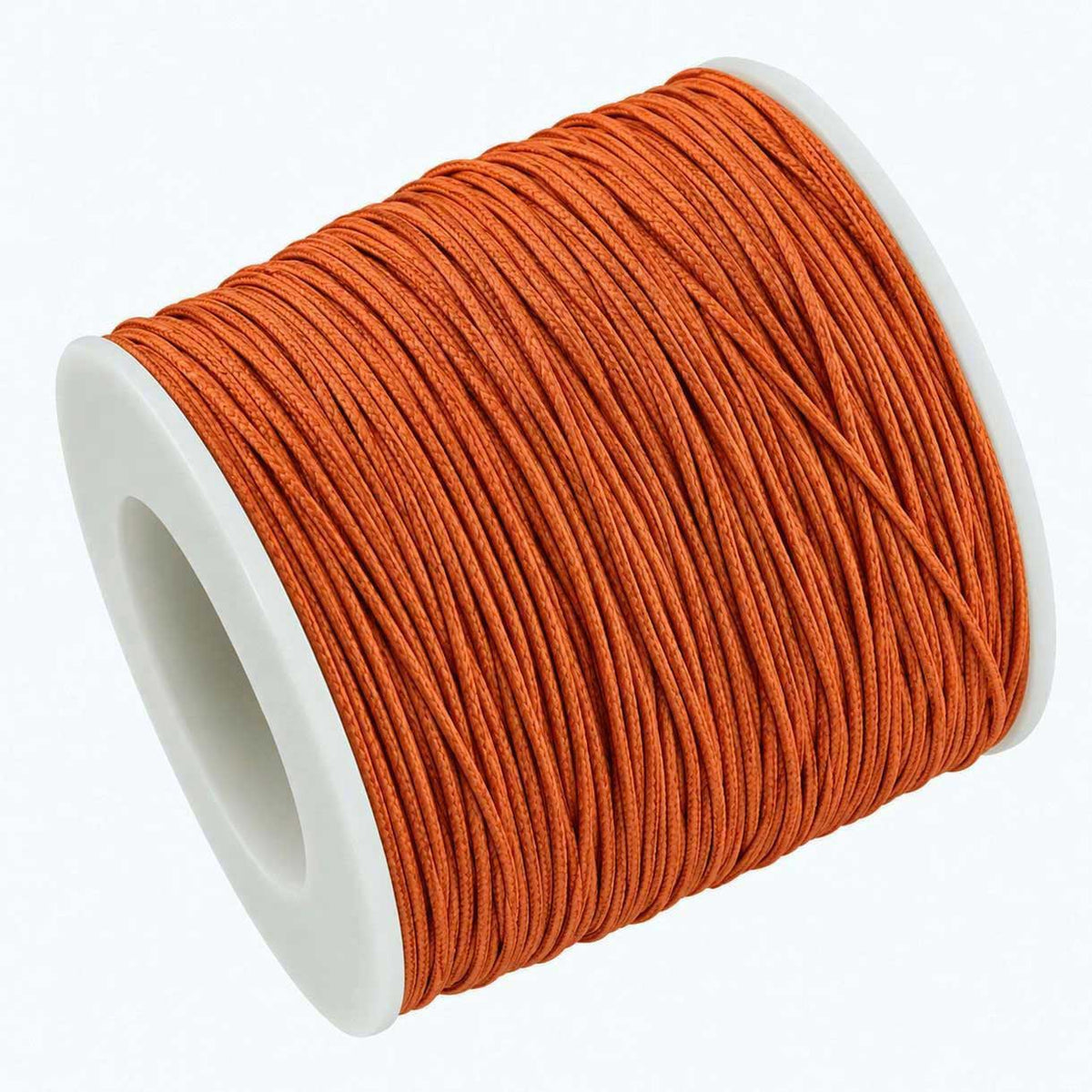 1 mm Dark Orange Round Waxed Cotton Cord/Thread 100 yd (91.4 m) 280-