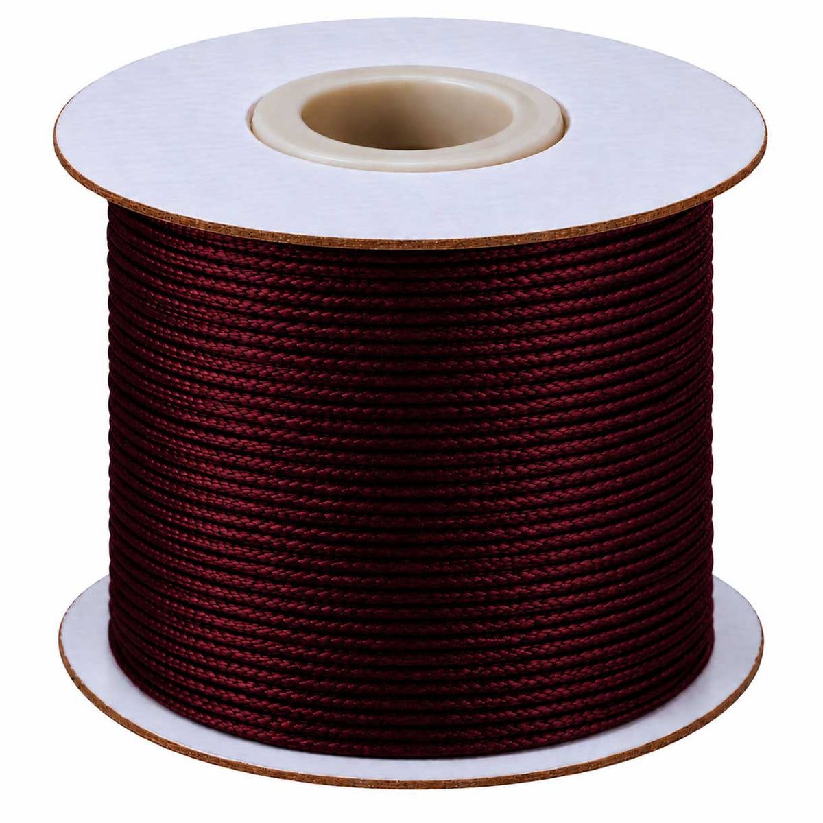 1 mm Dark Red Round Waxed Polyester Cord/Thread 85 yd (77.5 m) 280-