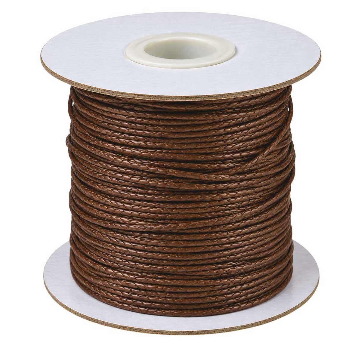 1 mm Dark Saddle Brown Round Waxed Polyester Cord/Thread 85 yd (77.5 m) 280-