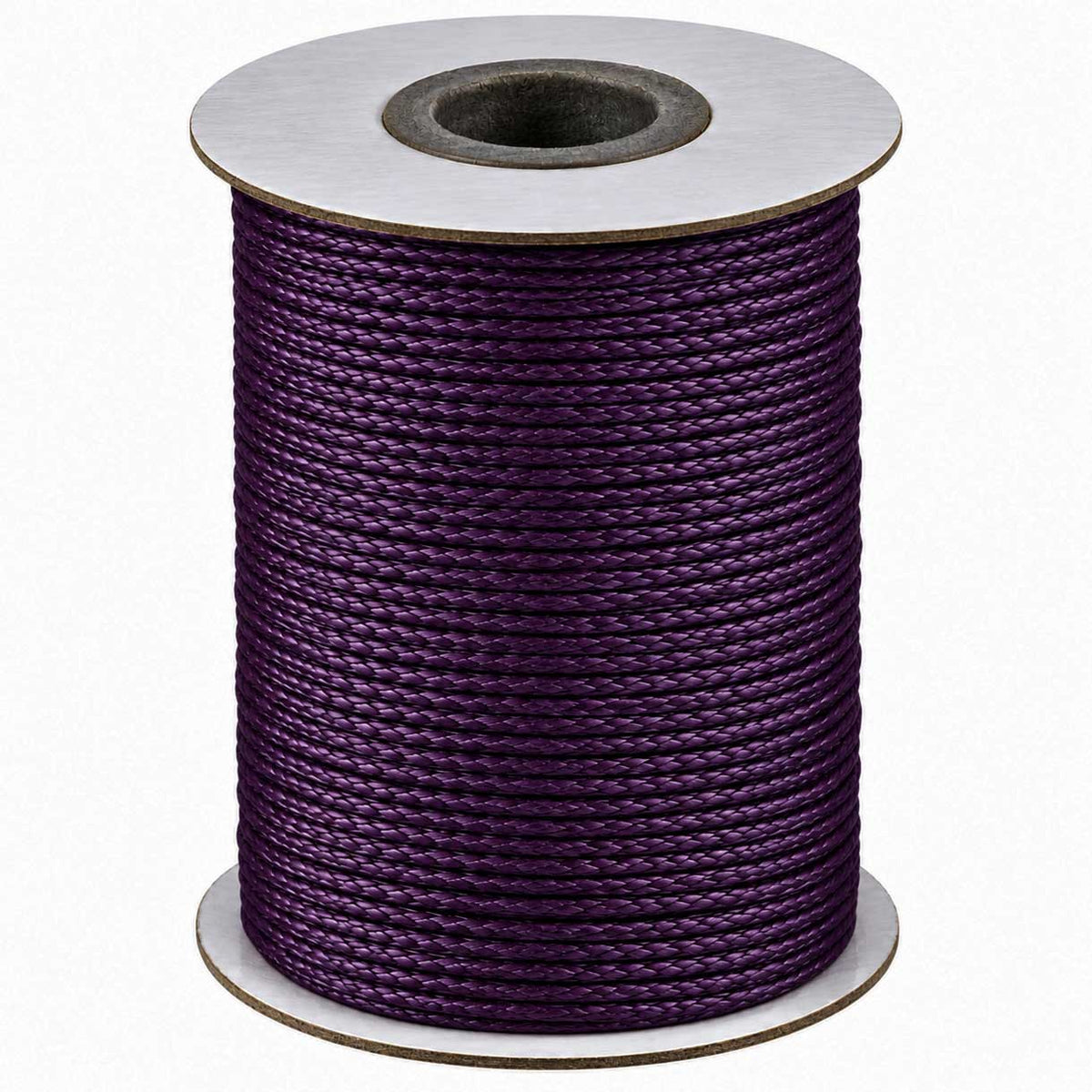 1 mm Dark Violet Round Waxed Polyester Cord/Thread 85 yd (77.5 m) 280-