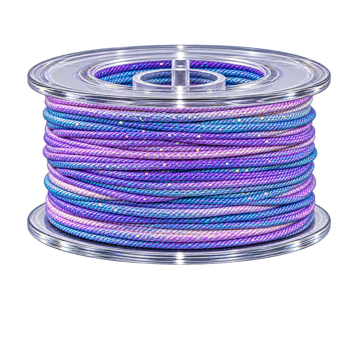 1 mm Deep Blue Sky Metallic Segmented/Gradient Polyester Cord/Thread 29.5 yd (27 m) 280-
