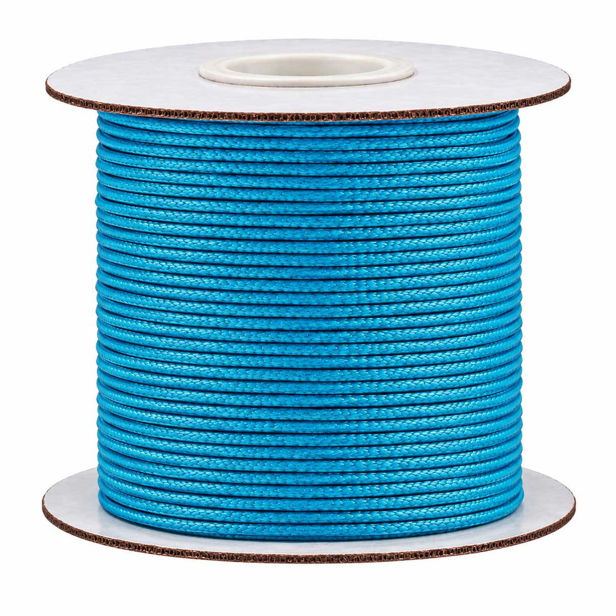 1 mm Deep Sky Blue Round Waxed Polyester Cord/Thread 85 yd (77.5 m) 280-
