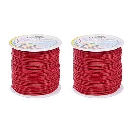 1 mm Firebrick Nylon Rattail Shamballa Cord/Thread 100 yd (91.4 m) (1 Single Spool)