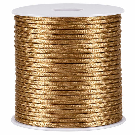 1 mm Gold/Peru Nylon Rattail Satin Cord/Thread 32.8 yd (30 m) 280-