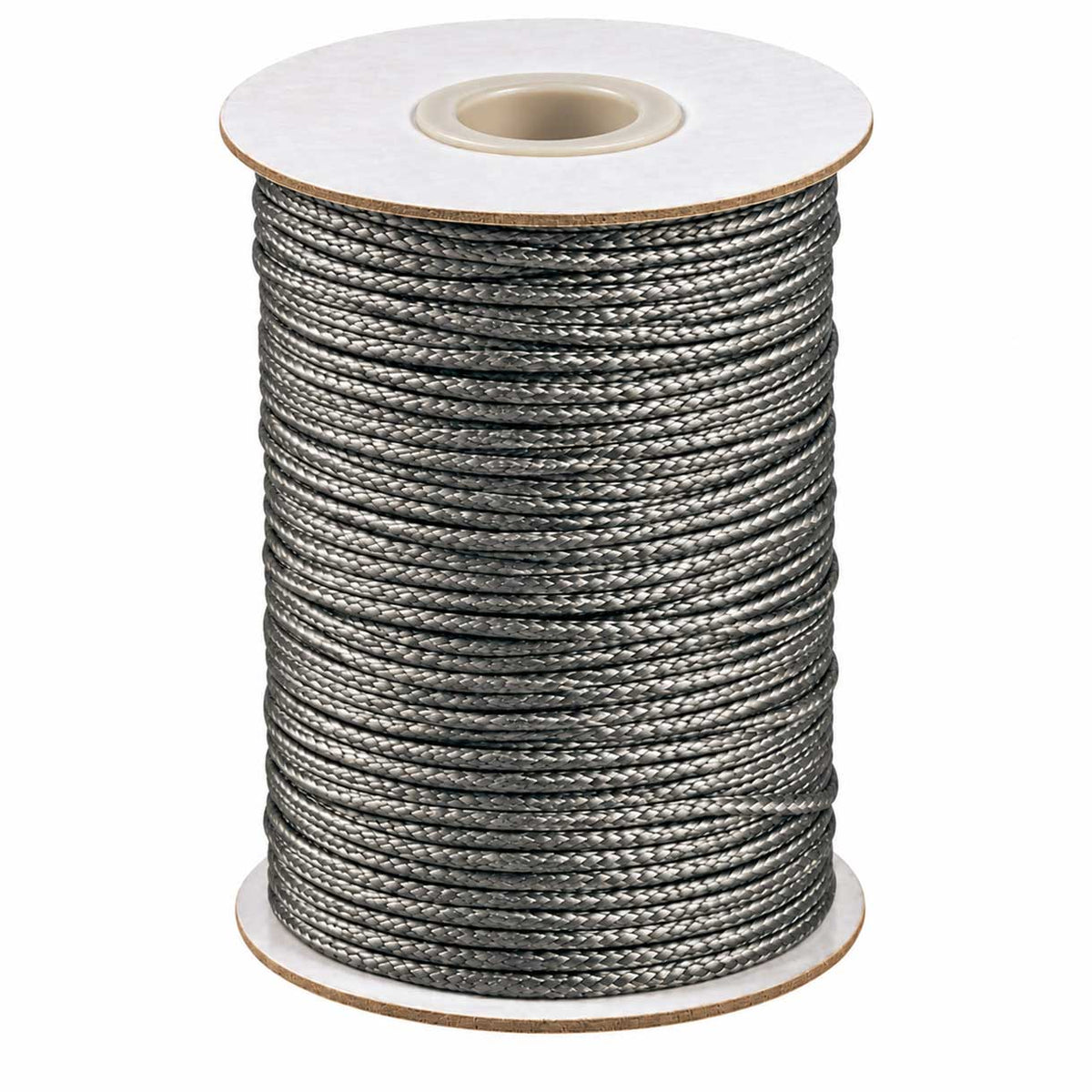 1 mm Gray Round Waxed Polyester Cord/Thread 85 yd (77.5 m) 280-