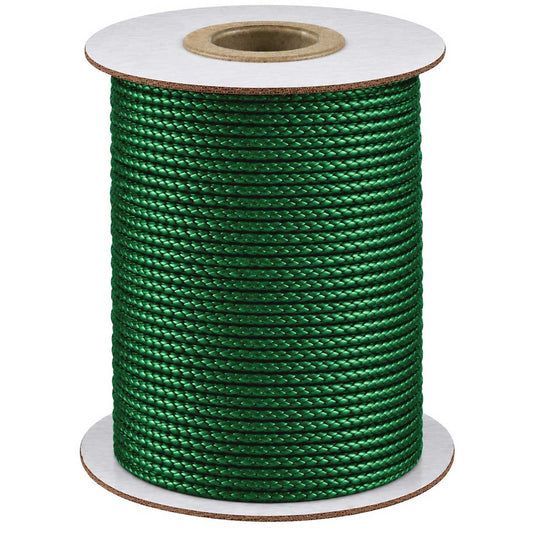 1 mm Green Round Waxed Polyester Cord/Thread 85 yd (77.5 m) 280-