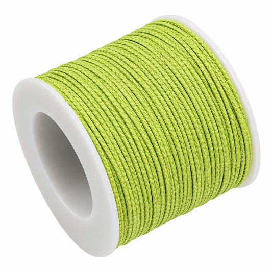 1 mm Green Yellow Round Waxed Poly/Cotton Cord/Thread 100 yd (91.4 m) 280-
