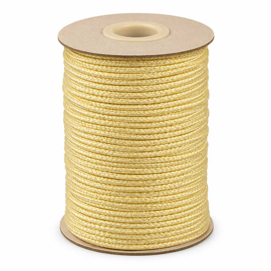 1 mm Lemon Chiffon Round Waxed Polyester Cord/Thread 85 yd (77.5 m) 280-