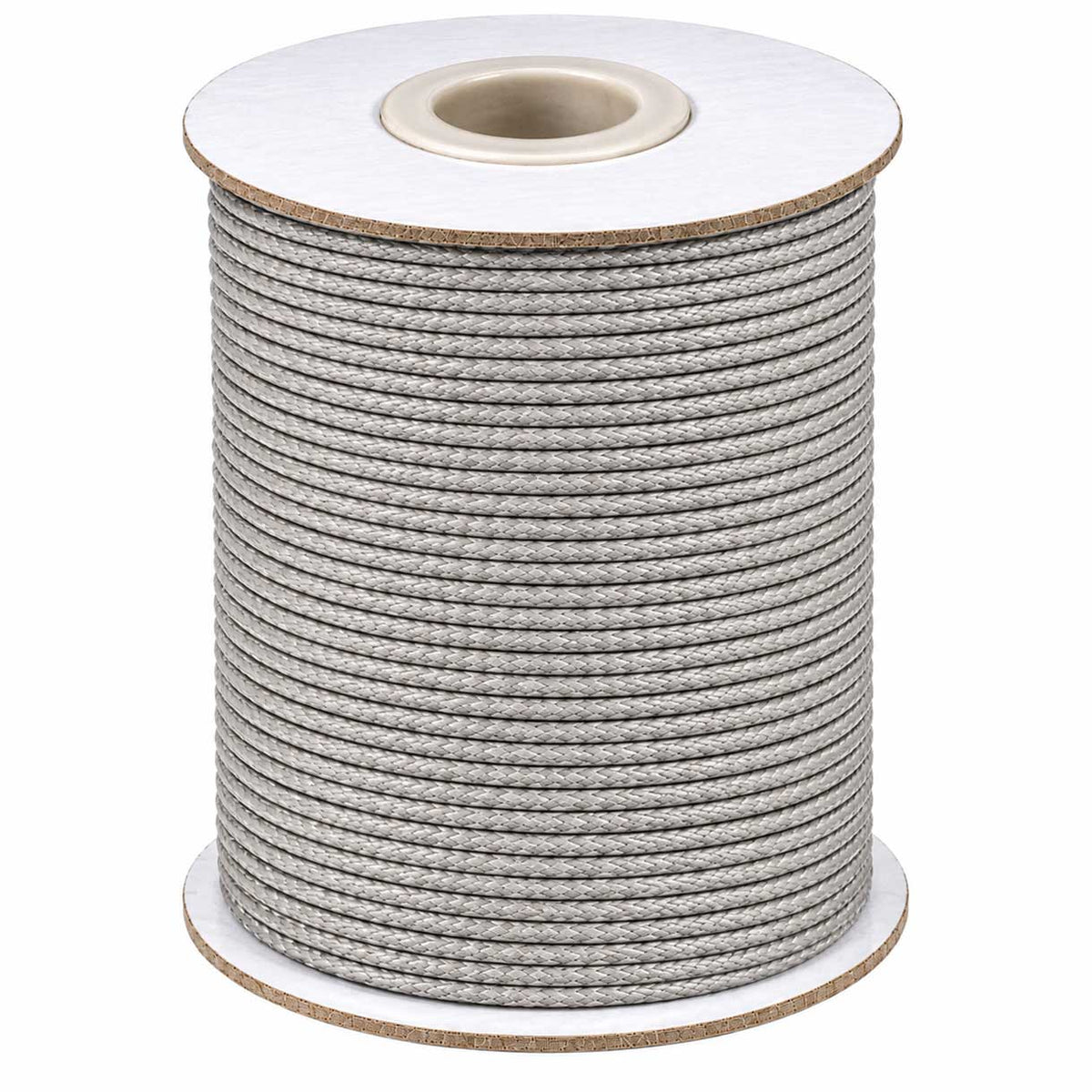 1 mm Light Gray Round Waxed Polyester Cord/Thread 85 yd (77.5 m) 280-