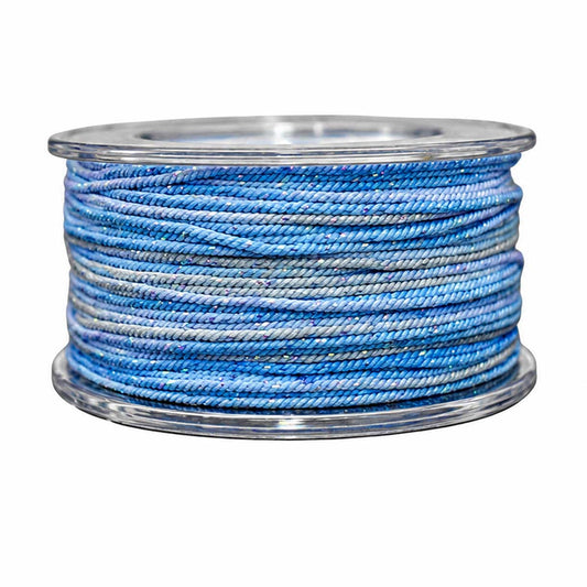 1 mm Light Sky Blue Metallic Segmented/Gradient Polyester Cord/Thread 29.5 yd (27 m) 280-