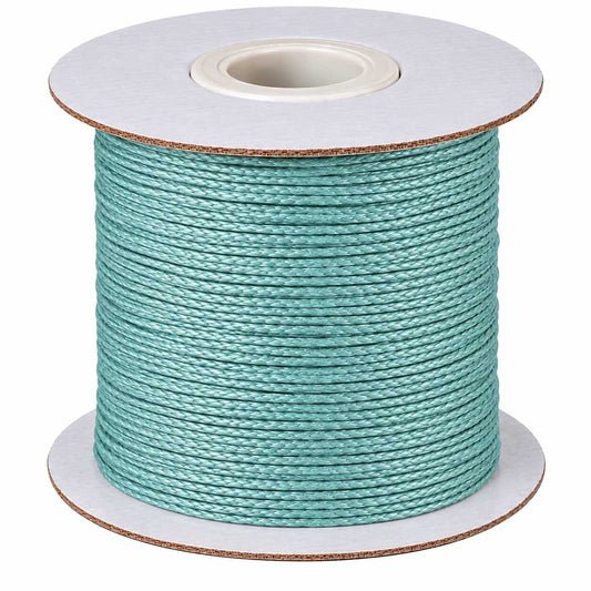 1 mm Light Sky Blue Round Waxed Polyester Cord/Thread 85 yd (77.5 m) 280-
