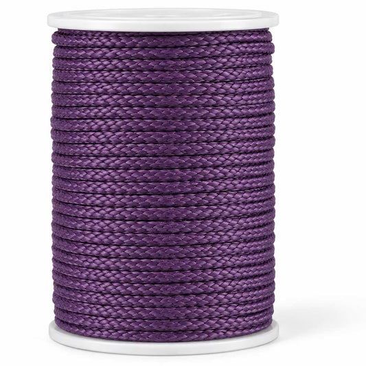 1 mm Medium Purple Round Waxed Poly/Cotton Cord/Thread 100 yd (91.4 m) 280-