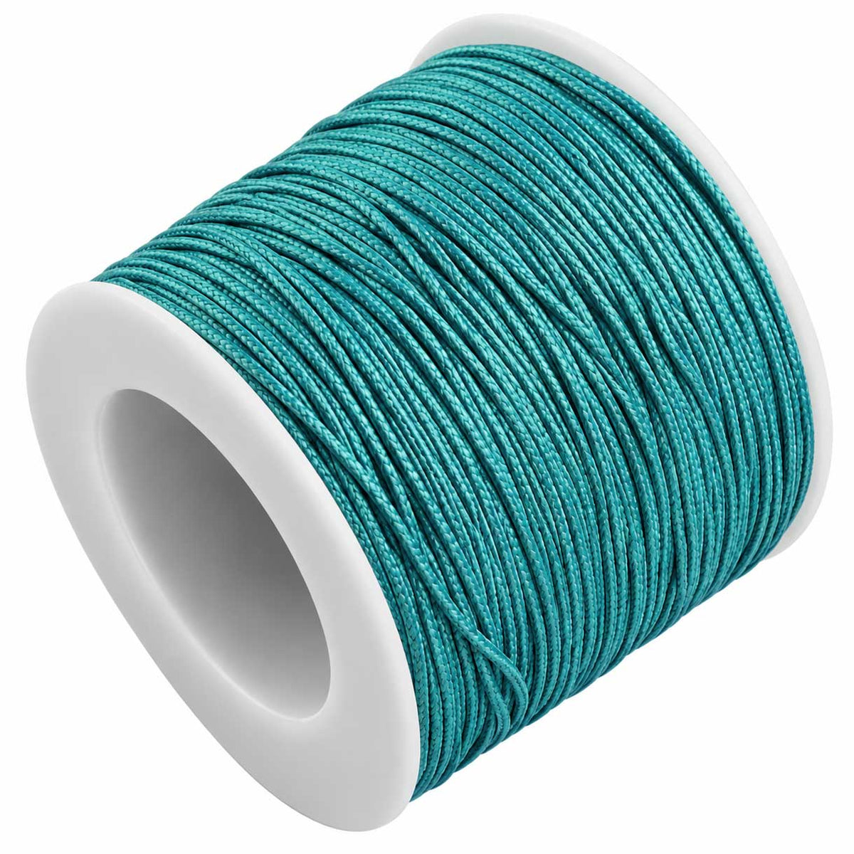1 mm Medium Turquoise Round Waxed Cotton Cord/Thread 100 yd (91.4 m) 280-
