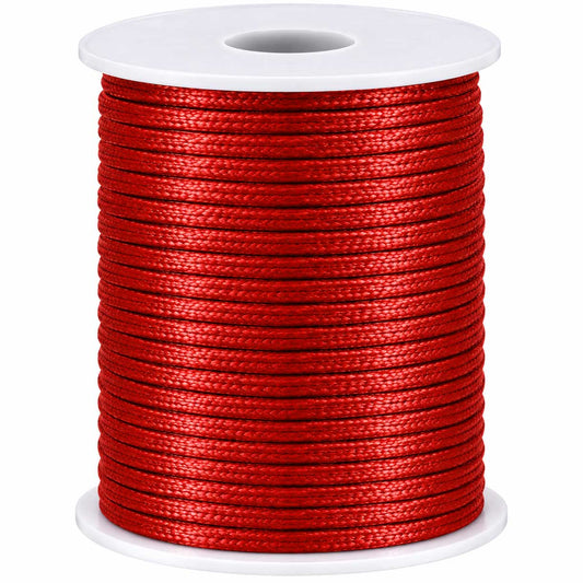 1 mm Orange Red Nylon Rattail Satin Cord/Thread 32.8 yd (30 m) 280-