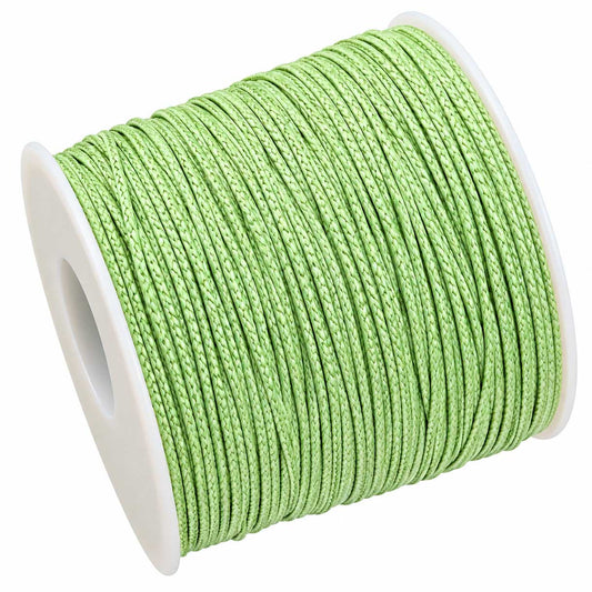 1 mm Pale Green Round Waxed Poly/Cotton Cord/Thread 100 yd (91.4 m) 280-