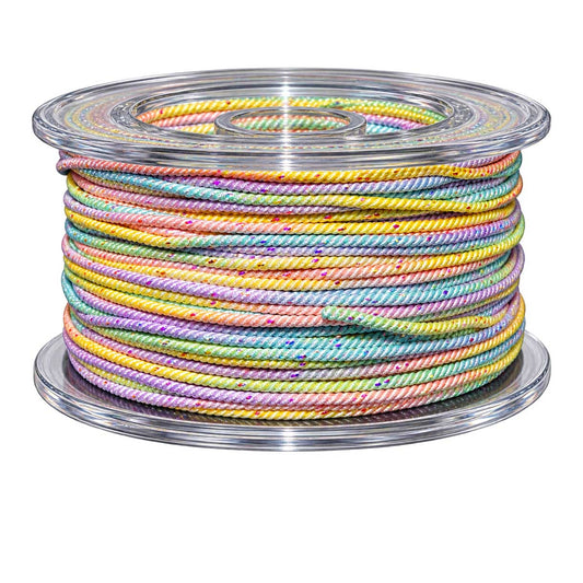 1 mm Pastel #2 Metallic Segmented/Gradient Polyester Cord/Thread 29.5 yd (27 m) 280-