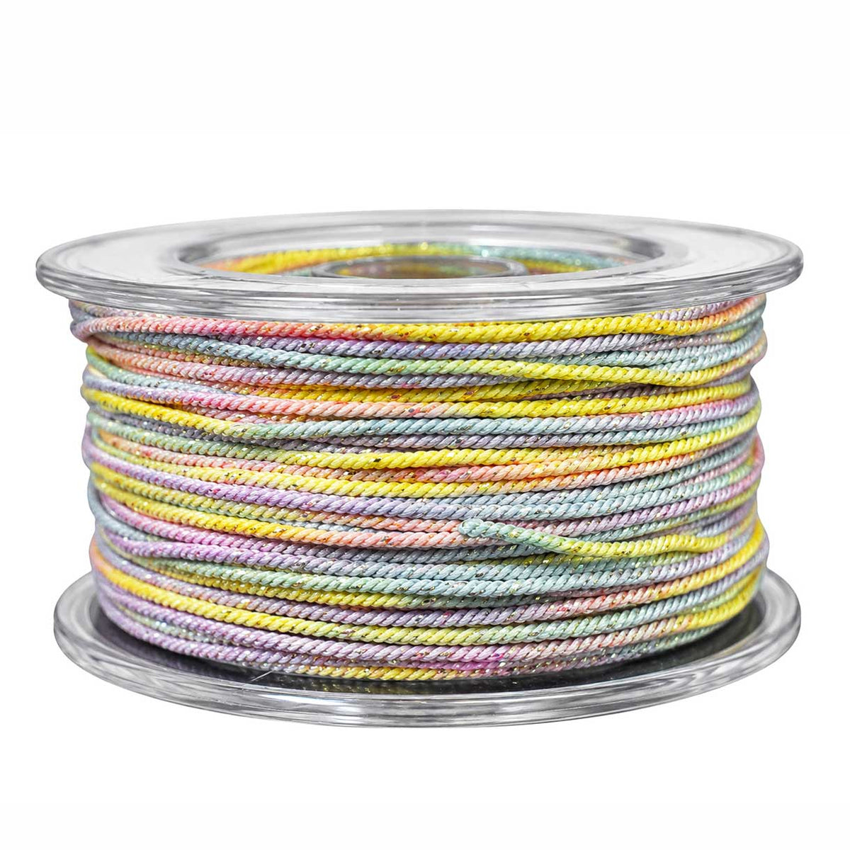 1 mm Pastel #2 Metallic Segmented/Gradient Polyester Cord/Thread 29.5 yd (27 m) 280-