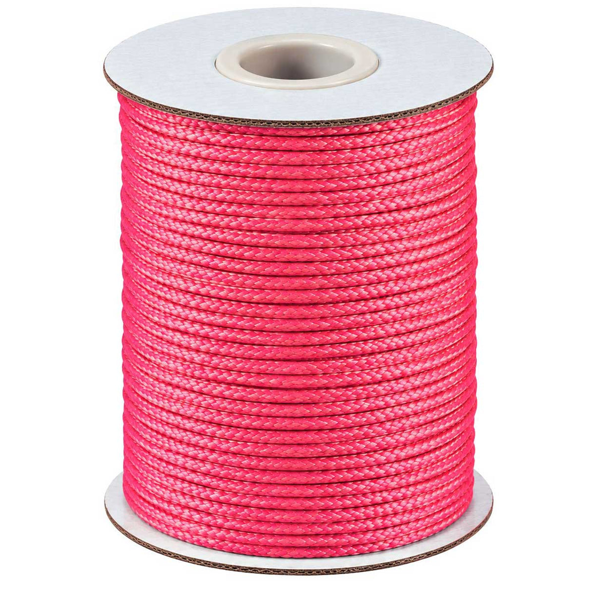 1 mm Pink/Fuchsia Round Waxed Polyester Cord/Thread 85 yd (77.5 m) 280-